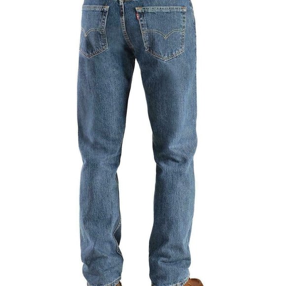 Levi's 505 Men's Jeans 38x32 100% Cotton Regular/Straight Medium-Washed - Picture 2 of 11